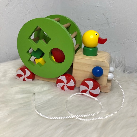 Shape Sorting Wooden Pull Toy Educational Toy Montessori Inspired - Picture 3 of 7